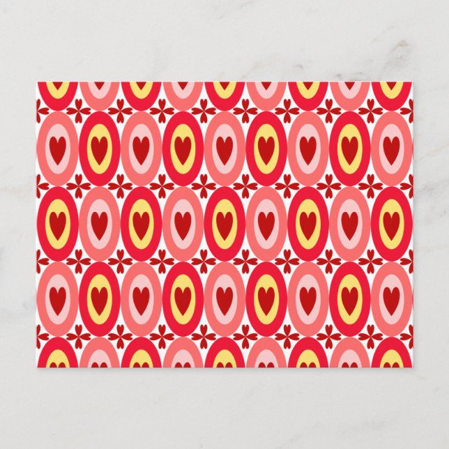 Oval Hearts Vykort (Framsida)