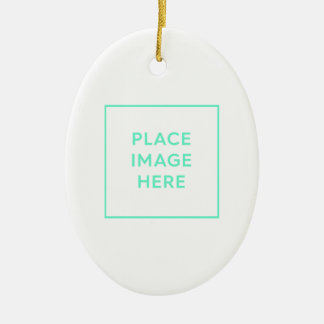 Oval keramiskt prydnadsämne julgransprydnad keramik