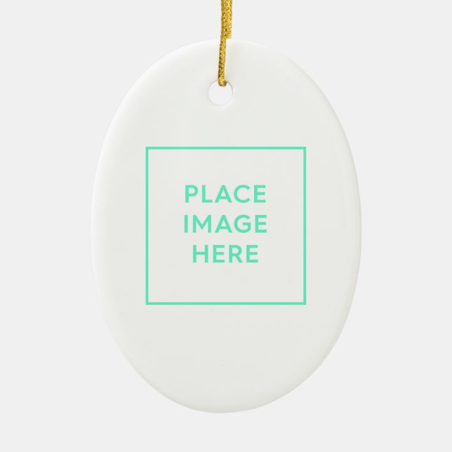 Oval keramiskt prydnadsämne julgransprydnad keramik (Framsidan)