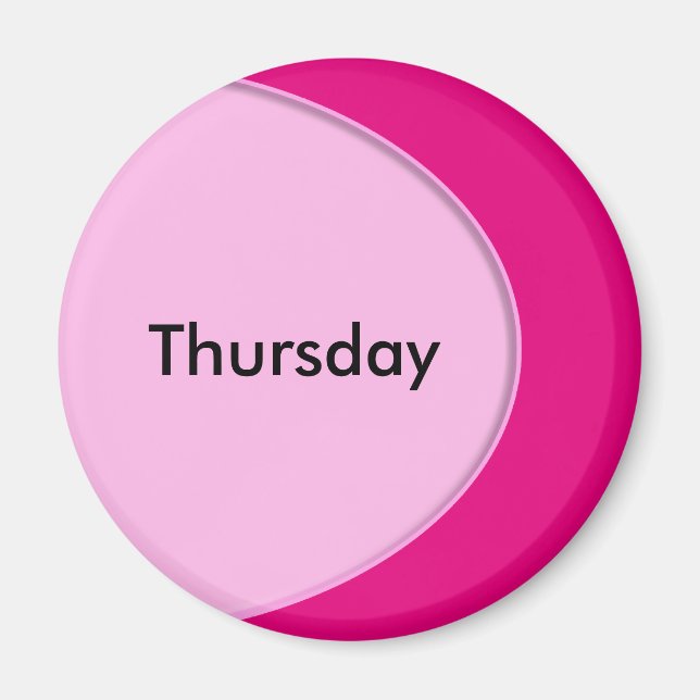 OVAL-KNAPP - ljust rosa + text och idéer Magnet (Framsidan)