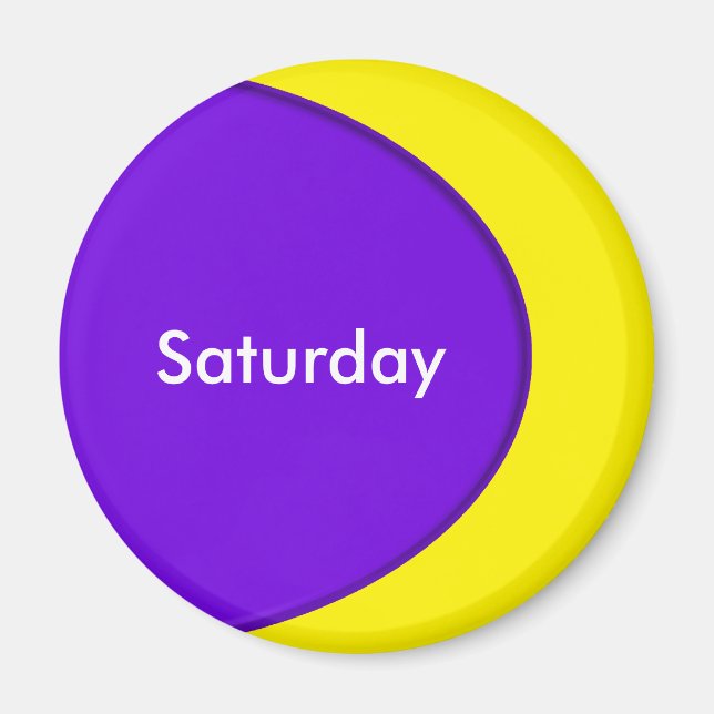OVAL-KNAPP - violett + text och idéer Magnet (Framsidan)