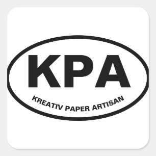 Oval KPA Sticker Fyrkantigt Klistermärke