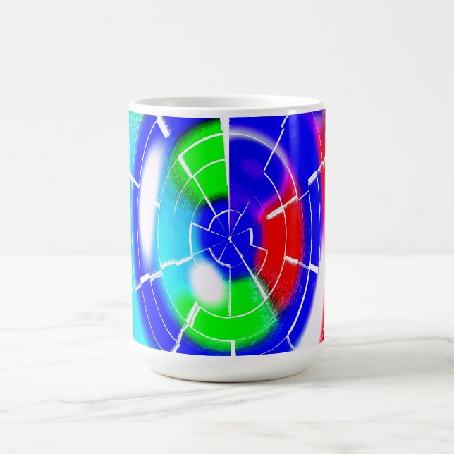 Oval maze art kaffemugg (Center)