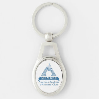 Oval medlem Keychain för AAA-CPA Ovalt Silverfärgad Nyckelring