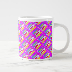 Oval mönster konst i färg med blandad ljus modern jumbo mugg