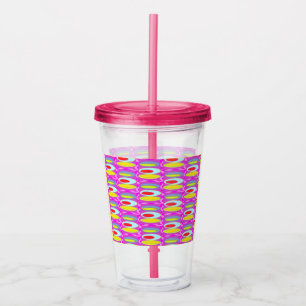 Oval mönster konst i färg med blandad ljus modern  take away mugg