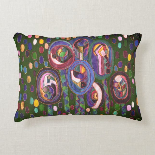 Oval mönster prydnadskudde (Framsidan)