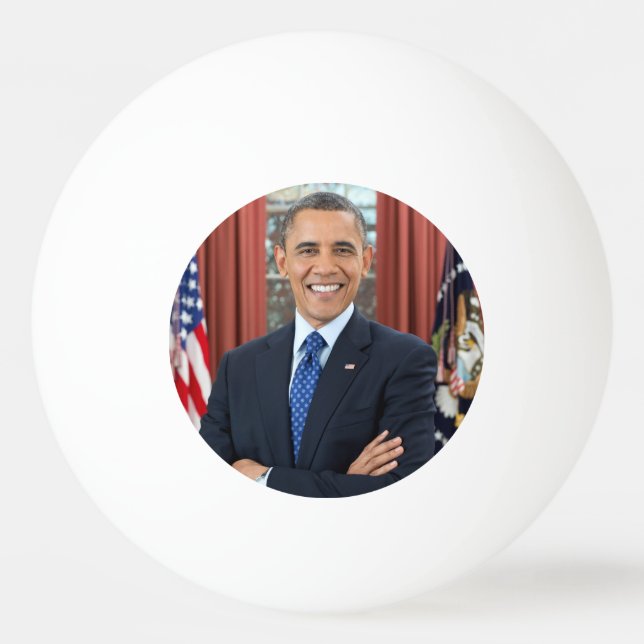 Oval Office Porträtt, Obama Barack, USA:s presiden Pingisboll (Framsidan)