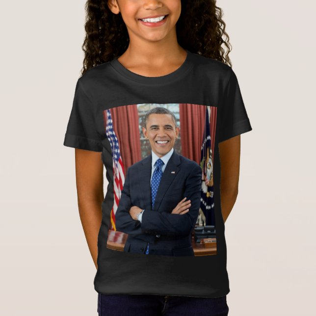 Oval Office Porträtt, Obama Barack, USA:s presiden T Shirt (Framsida)