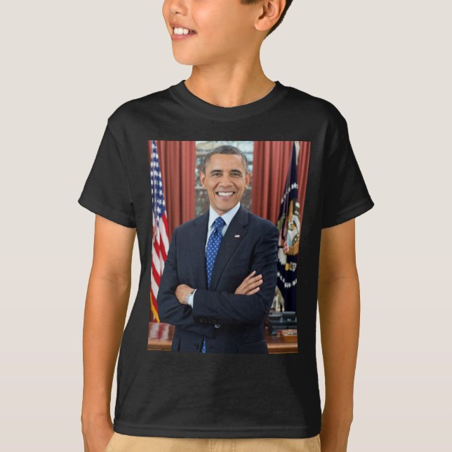 Oval Office Porträtt, Obama Barack, USA:s presiden T Shirt (Framsida)