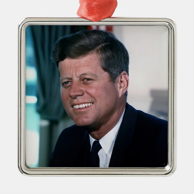Oval Office Porträtt president John F. Kennedy Julgransprydnad Metall (Framsidan)