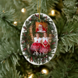 Oval Photo Garland Ornament
