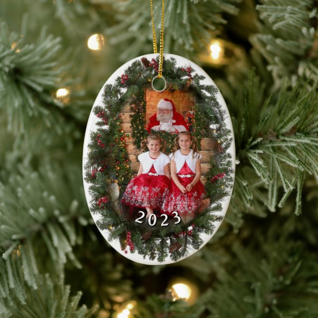 Oval Photo Garland Ornament (Träd)