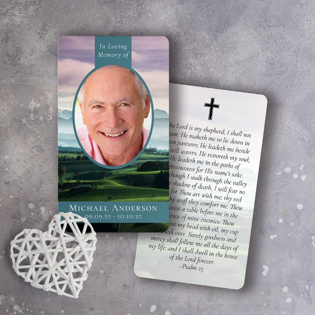 Oval Photo Golfer's Memorial Prayer Card (Skapare uppladdad)