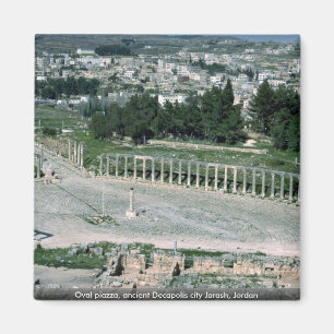 Oval piazza, forntida Decapolis stad Jarash, Magnet