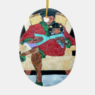 Oval prydnad #23 julgransprydnad keramik