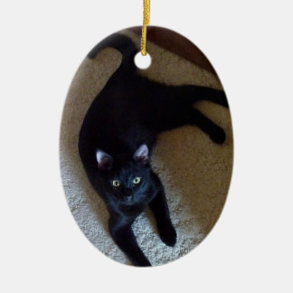 Oval prydnad - beställnings- foto julgransprydnad keramik