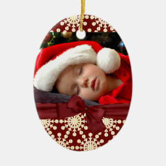oval prydnad för foto julgransprydnad keramik