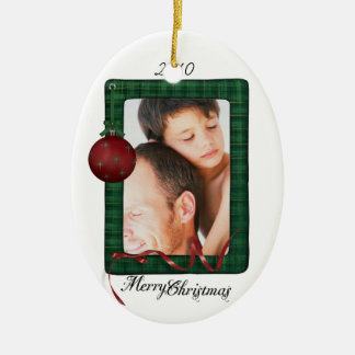 oval prydnad för foto julgransprydnad keramik