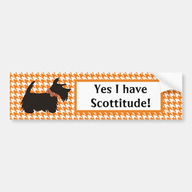 Oval Scottie hund, stötfångare, skottityd Bildekal (Framsidan)