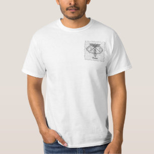 Oval Silver Caduceus RN Sjuksköterska T Shirt