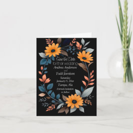 Oval solros bröllop meddelande