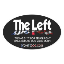 Oval Stickers - Lämnat, definierad...