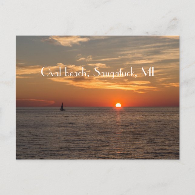 Oval strand vykort (Framsida)