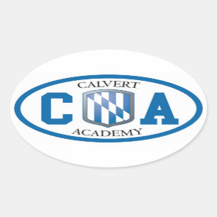 Ovala klistermärkear för Calvert akademi Ovalt Klistermärke