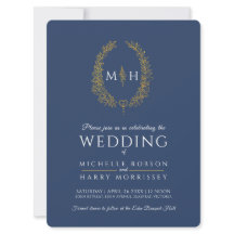 Ovala linjen löv bröllop guld