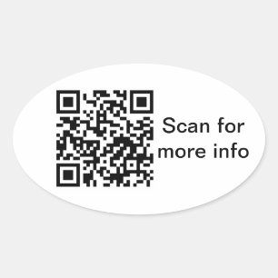 Ovala QR kodifierar klistermärken