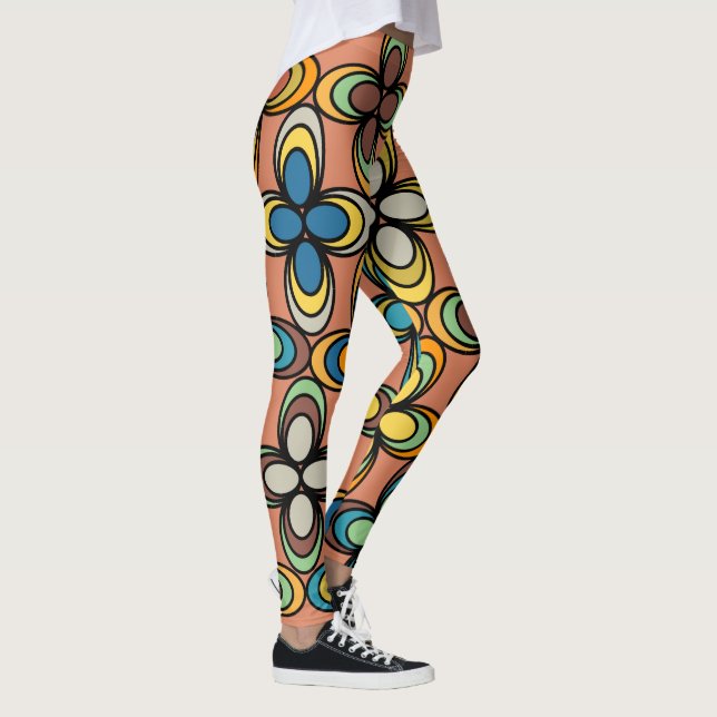 Ovalblommor från 1970-talet leggings (Höger)