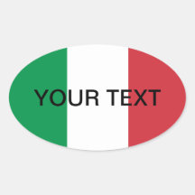 Ovaldekaler för italienska flagga | Flagga av Ital