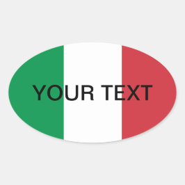 Ovaldekaler för italienska flagga | Flagga av Ital Ovalt Klistermärke
