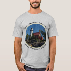 Ovalen för örnhamnfyren tänder skjortan t shirt