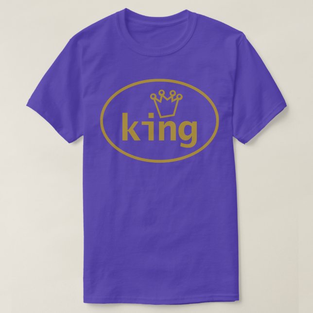 Ovalen guld Kung och Krona T Shirt (Design framsida)