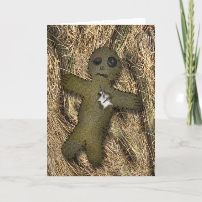 Ovalentine Voodoo Doll Card Helgkort (Framsida)