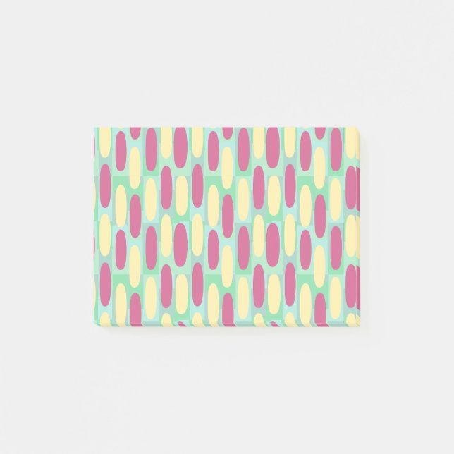 Ovaler för gult och Rosa Post-it Block (Framsida)