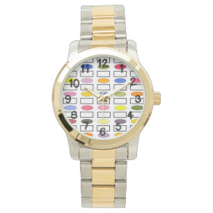 Ovaler och rektanglar - Blomsterträdgård Armbandsur