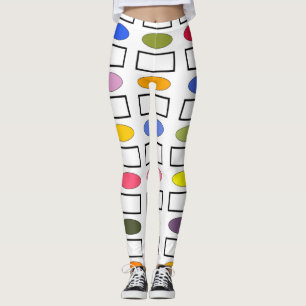 Ovaler och rektanglar - Blomsterträdgård Leggings