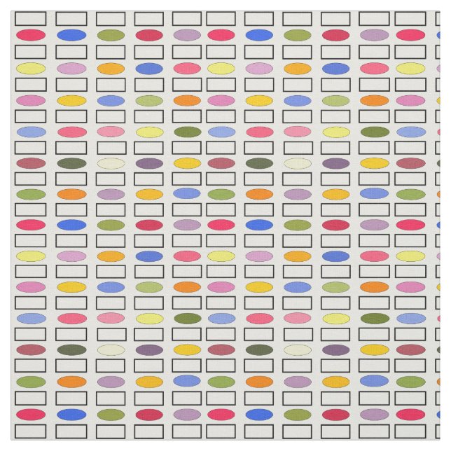 Ovaler och rektanglar - Blomsterträdgård Tyg (Provkarta)