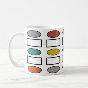 Ovaler och rektanglar kaffemugg