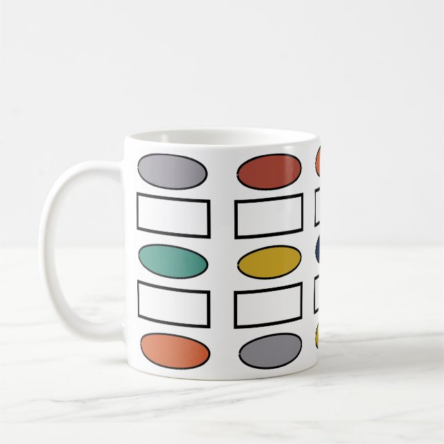 Ovaler och rektanglar kaffemugg (Vänster)