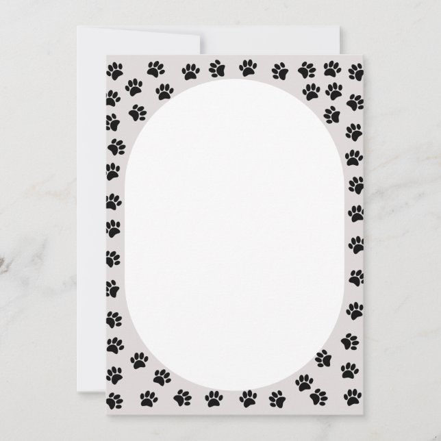 Ovalformen hund Tass avtryck (Framsida)