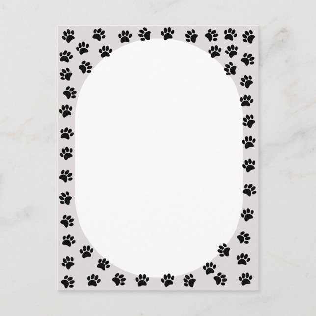 Ovalformen hund Tass avtryck Vykort (Framsida)