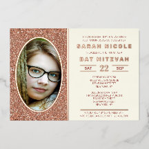 Ovalfoto för bat mitzvah Ro Guld-Chicen Ro Guld