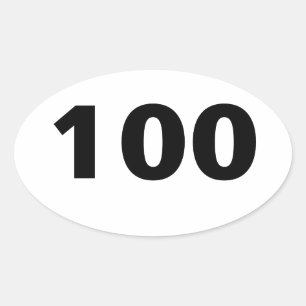 Ovalklistermärke för 100 Miler Ovalt Klistermärke