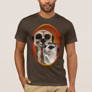 Ovalskjorta för två Meerkat T-shirt