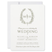 Ovalstkonsten löv bröllop oliv grönt och vit