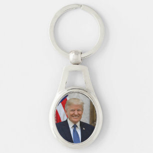OVALT SILVERFÄRGAD NYCKELRING
